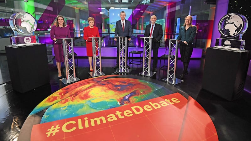 After the PM did not attend the Channel 4 debate, an ice sculpture of the world with ‘Conservatives’ written on it was placed on his podium.