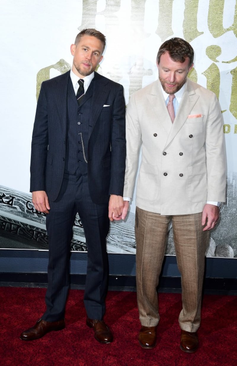 Guy Ritchie and Charlie Hunnam at the premiere (PA)