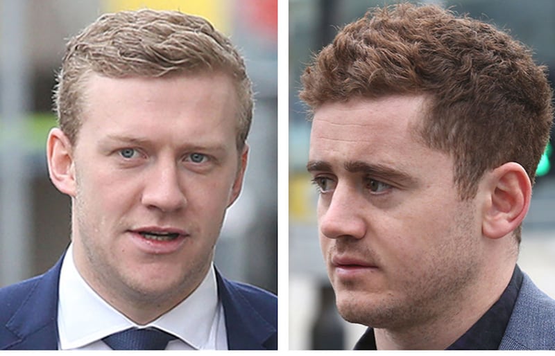 &nbsp;Paddy Jackson (right) and Stuart Olding were found not guilty of rape last month. Pictures by Hugh Russell
