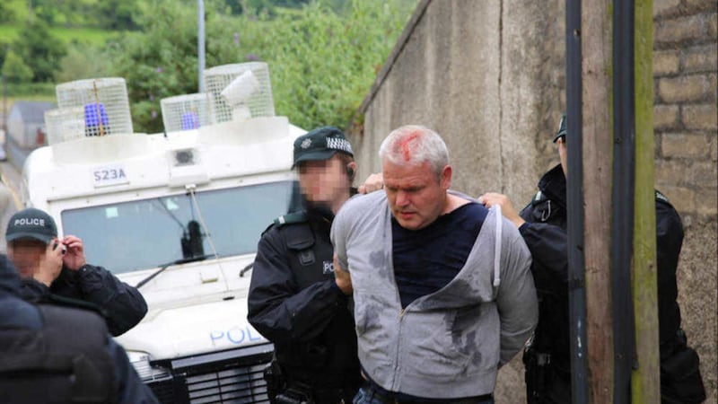Padraig McShane after his arrest in Ballycastle in July 