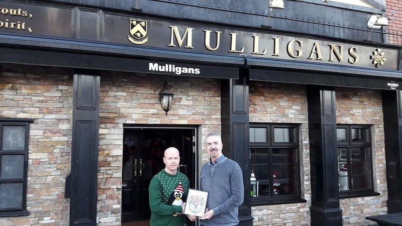 Peter Canavan with the head of Clan O'Neill, Dan O'Neill.