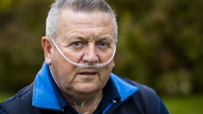 &nbsp;Geoffrey McKillop, 56, still requires oxygen almost five months after being released from hospital.