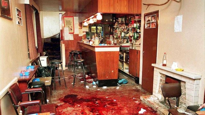 The scene of Loughinisland massacre where six men were shot dead in a UVF gun attack on the Heights Bar in 1994. 