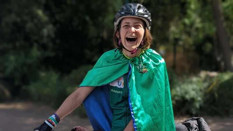 Francesca Lennon arrived home on Sunday after cycling 46 miles a day for 10 weeks between all the UK’s 54 children’s hospices.