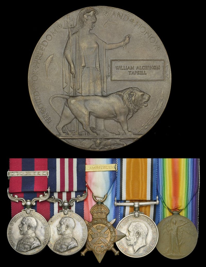A group of medals won by Lieutenant William Tapsell