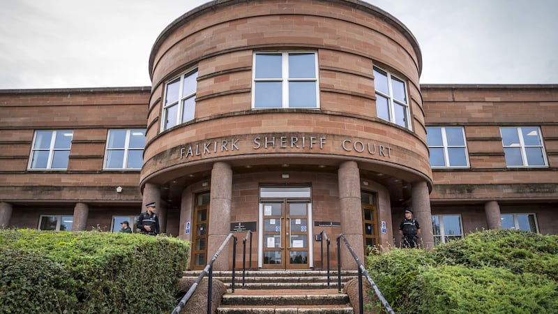 The fatal accident inquiry into the deaths of John Yuill and Lamara Bell is being held at Falkirk Sheriff Court (Jane Barlow/PA)