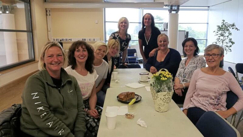 Ladies enjoying the first ever Menopause Cafe event, held in Bangor&#39;s Aurora Leisure Centre 