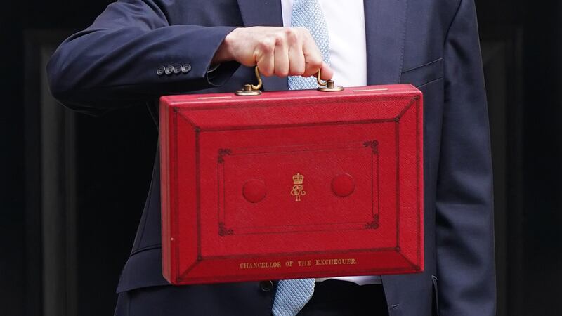 Chancellor of the Exchequer Jeremy Hunt leaves 11 Downing Street with his ministerial box
