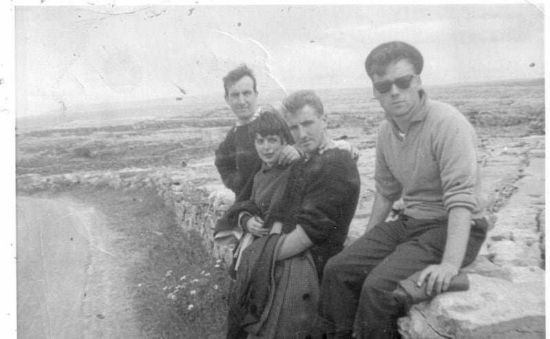 Br&iacute;ghid and S&eacute;amus Mac Se&aacute;in (first two from left) were the first family to move into the new houses on the Shaw&#39;s Road in 1969 