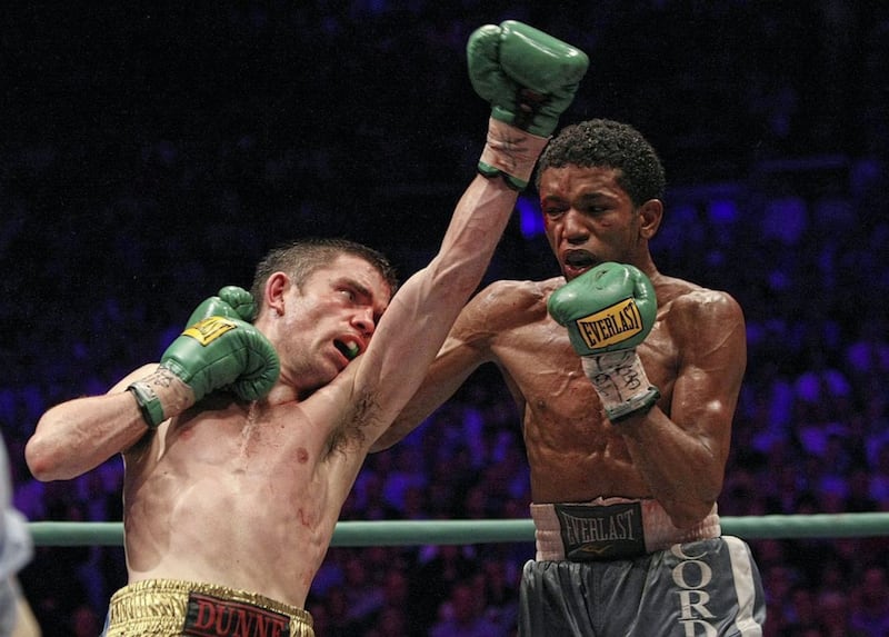 Bernard Dunne, seen here beating Ricardo Cordoba to win the WBA title, now Ireland's High Performance Director, scored a win for his country in an international match-up against Canada
