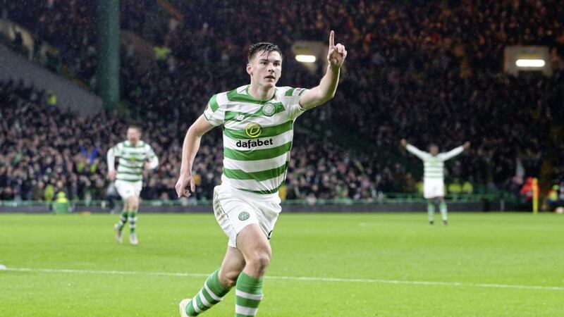 Kieran Tierney has been linked with a move to the Emirates all summer, with Arsenal boss Unai Emery keen on the Celtic ace. Picture by PA 
