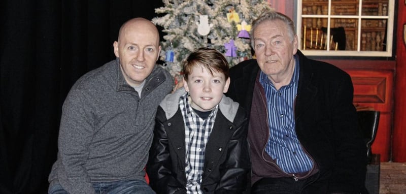 Alex McGreevy (left), pictured with his son, Alex, and his father Pat