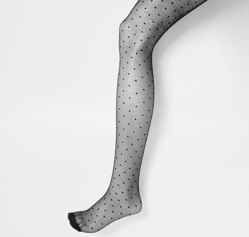 River Island Black Polka Dot Tights, &pound;6, available from River Island