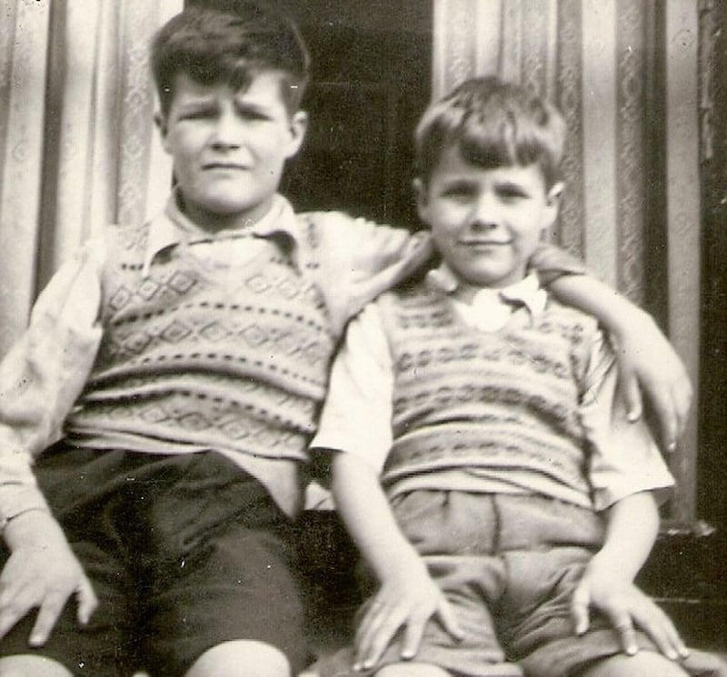 John Larmour and his younger brother George as children 