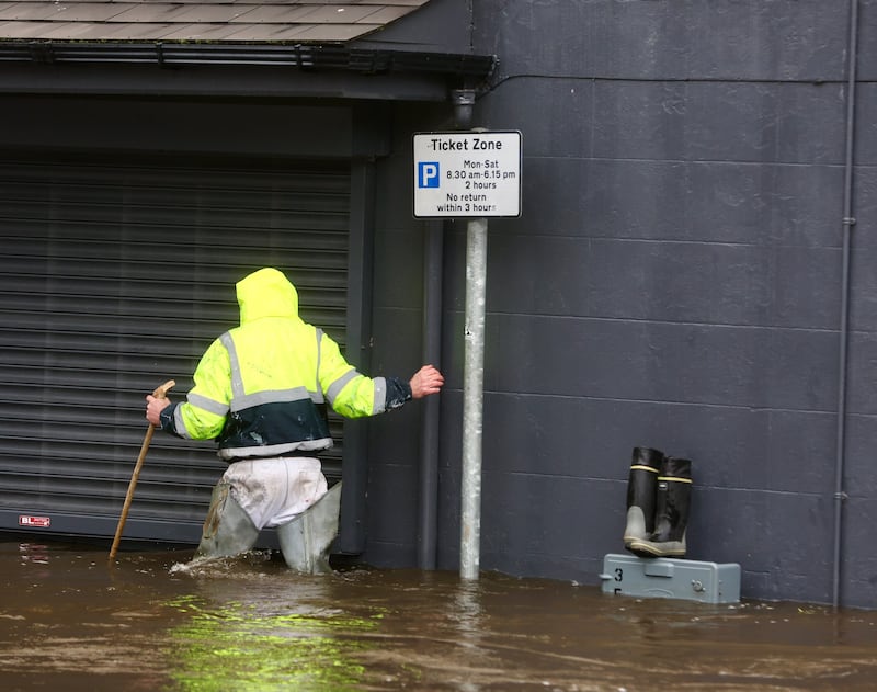Flooding in Newry causing damage to properties. PICTURE MAL MCCANN