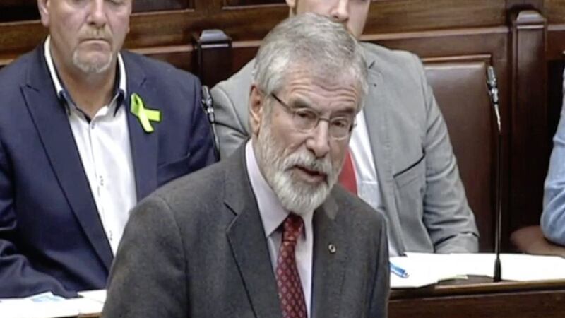 Gerry Adams clashed with Taoiseach Leo Varadkar in the D&aacute;il 