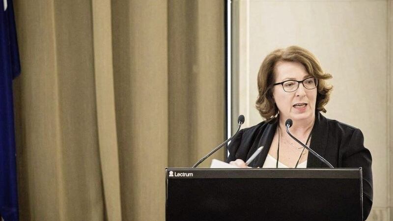 Brenda King speaking at Victoria University of Wellington in 2016 