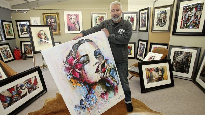 Artist Terry Bradley&#39;s latest work has been created specifically for the Alzheimer&#39;s Society and Dementia Awareness Week Picture: Mal McCann 