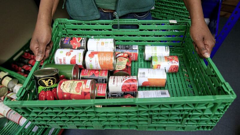 Food at the Trussell Trust Brent Foodbank in Neasden, London. Picture by Jonathan Brady/PA 