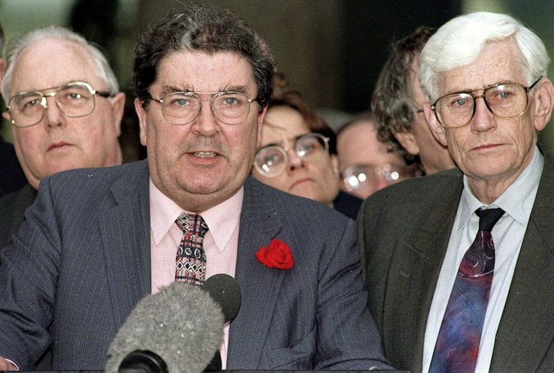 Former SDLP leader John Hume with his deputy Seamus Mallon