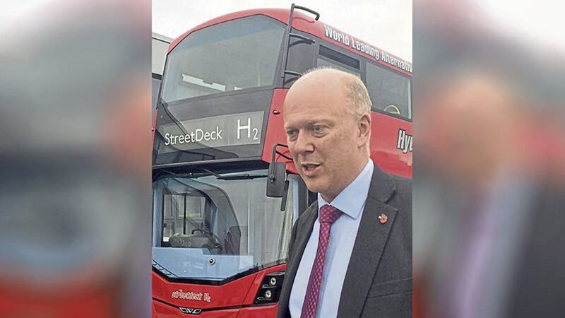 Transport Secretary Chris Grayling comments on Sir Michael Fallon resignation during a visit to Wrightbus factory in Ballymena. PRESS ASSOCIATION Photo. Picture date: Thursday November 2, 2017. See PA story POLITICS Abuse. Photo credit should read: David Young/PA Wire 