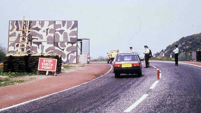 There are concerns Brexit may spark the return of a 'hard border' in Ireland, such as that seen here in 1987