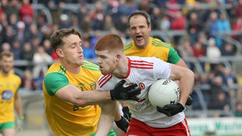 Cathal McShane was forced to come off injured during Tyrone's defeat to Galway on Sunday&nbsp;&nbsp;