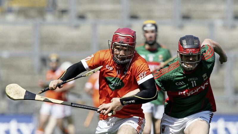 IN OR OUT?: Mayo&#39;s Keith Higgins looks set to line out for Mayo, but whether Cahal Carvill and his Middletown teammates return for Armagh remains to be seen Pic Philip Walsh 