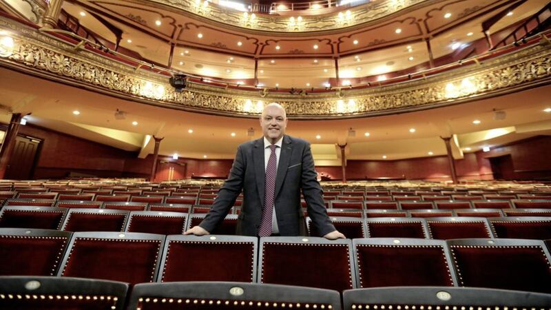Ian Wilson, Chief Executive of the Grand Opera House, unveils the new look theatre following a &pound;12.2 million refurbishment. Picture by Hugh Russell 