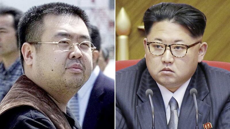 Kim Jong Nam, left, the exiled half-brother of North Korea&#39;s leader Kim Jong Un 