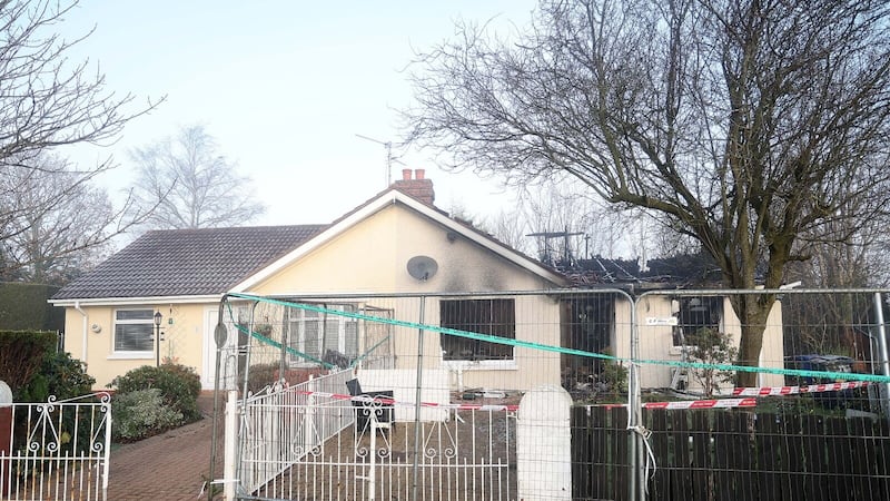 The gutted Glenbawn Crescent home of pensioner Jonny McKee. Picture by Mal McCann