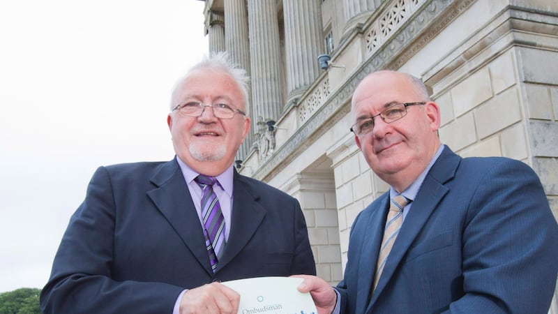 Dr Tom Frawley, left,with Northern Ireland Assembly Speaker William Hay in 2012