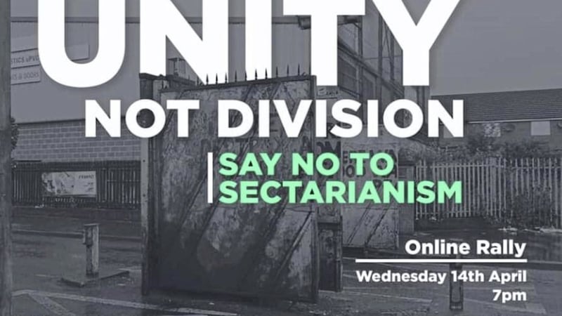The online Unity not Division -Say No to Sectarianism rally that was held last night 