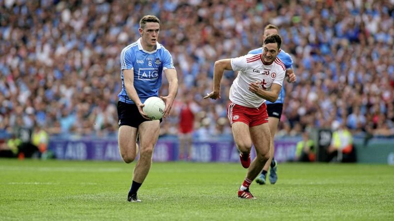 Dublin&rsquo;s Brian Fenton (left) has never lost a Championship match in the Sky Blue jersey. With the Metropolitans&rsquo; significant armoury now boosted by the return of sharpshooter Diarmuid Connolly, the signs are already ominous for the queue of pretenders to their throne Picture by Seamus Loughran 