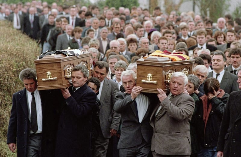The funeral of Gerard and Rory Cairns in 1993 