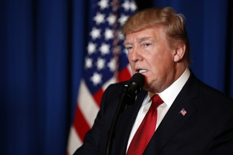  Donald Trump speaks after the us missile (Alex Brandon/AP)