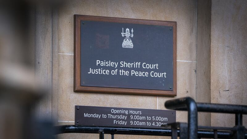 He appeared at Paisley Sheriff Court