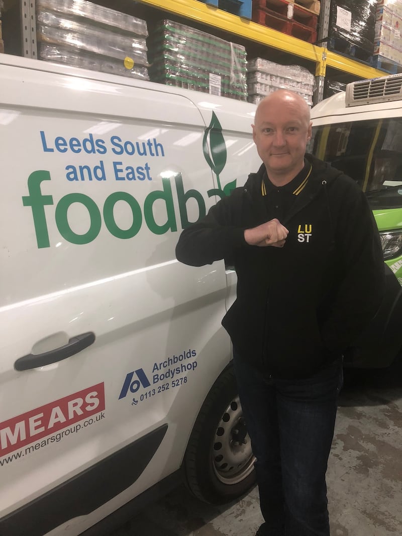 Graham Hyde at the Leeds South And East Foodbank