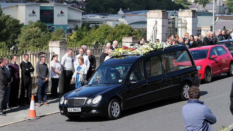 The funeral of Conall Haveron makes its way into St Mary&#39;s Church in Newry Picture Mal McCann. 