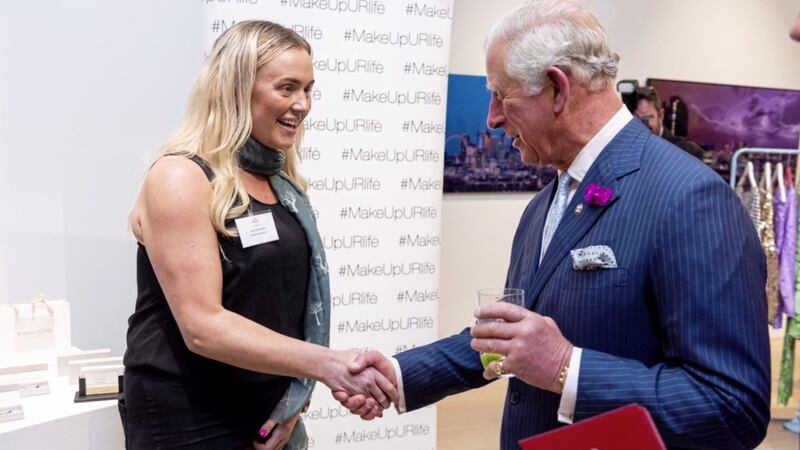 Business owner Jemma McGrath with Prince Charles at the Youth Can Do It event in London 