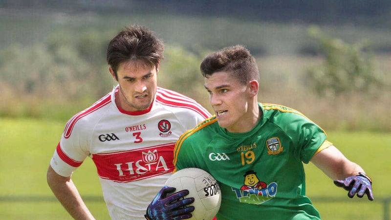Derry captain Chrissy McKaigue is set to be handed the crucial task of marking Michael Quinlivan on the edge of the square on Saturday <br />Picture by Margaret McLaughlin