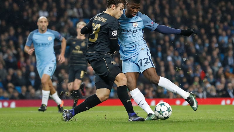 Celtic's Erik Sviatchenko in action against Manchester City at the Etihad on Tuesday night<br />Picture by PA&nbsp;