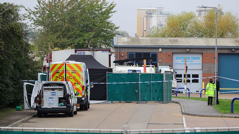 Police activity at the Waterglade Industrial Park in Grays, Essex, after 39 bodies were found inside a lorry container on the industrial estate. Picture by&nbsp; Aaron Chown/PA Wire&nbsp;