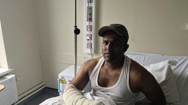 Chef Arafat Khan, who was injured in a restaurant gas explosion in Ballyhackamore last week. 