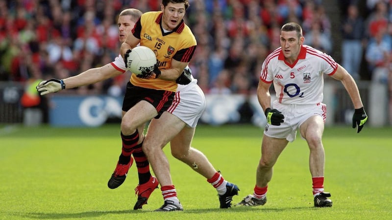Marty Clarke in action for Down in the 2010 All-Ireland final against Cork. Picture by Seamus Loughran 