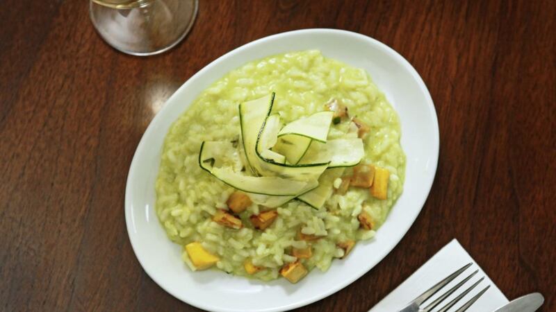 Courgette risotto, from James Street South Cookery School 