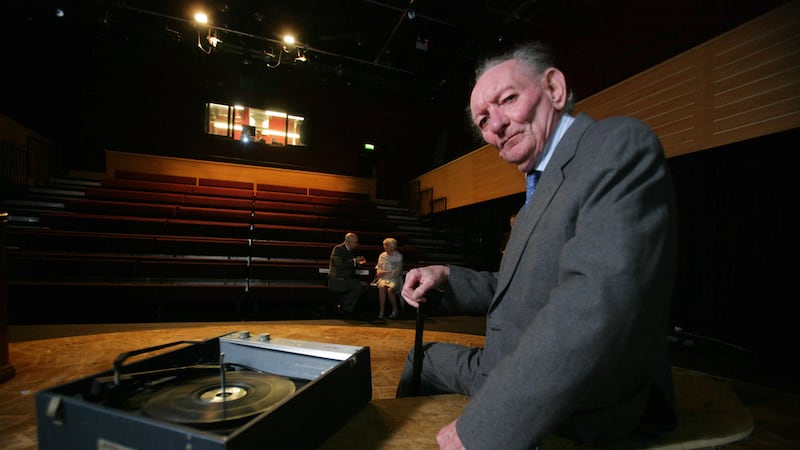 Brian Friel in the centre for theatre research at Queen's Univeristy in Belfast which was named after him. Picture by Brian Morrison