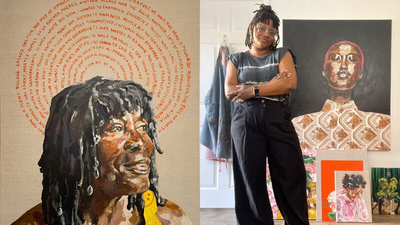Yvadney Davis, 42, has created an art exhibition about Windrush (Yvadney Davis/PA)