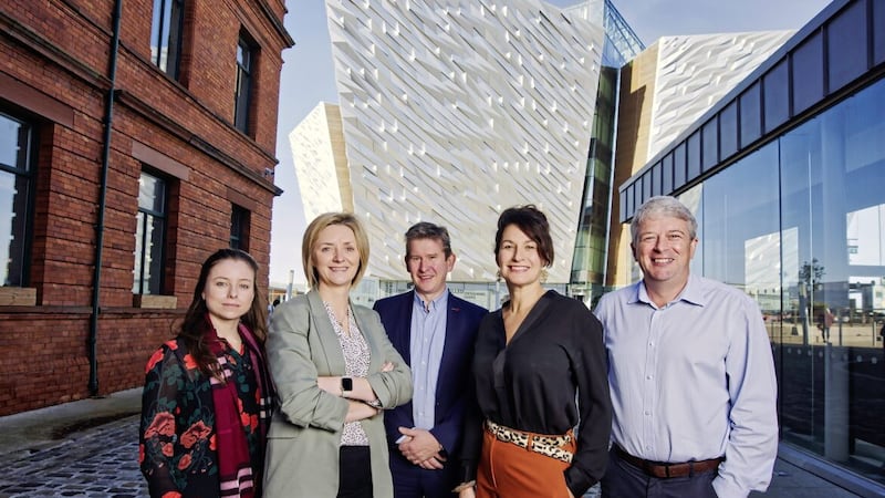 L-R: Sophie Day, Smedvig Capital; Susan Nightingale, British Business Bank; Terry Canning, CattleEye; Angelene Woodland, British Business Bank; and Kieran Dalton, Catalyst. 