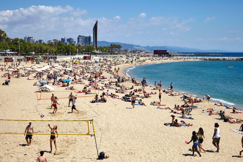 The beach in Barcelona